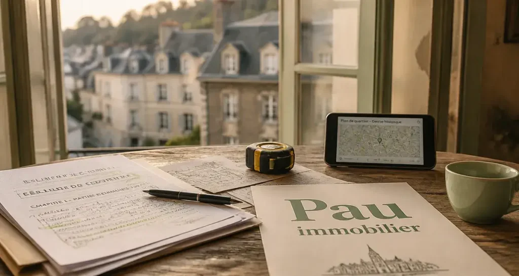 Achat appartement Pau : documents copropriété, plan de quartier et prix 2 296 €/m²