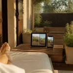Application aménagement extérieur à partir d'une photo : terrasse et jardin de rêve, avant/après