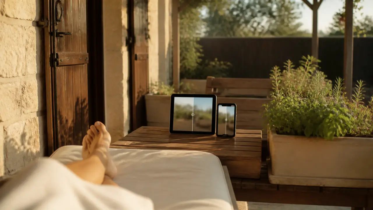 Application aménagement extérieur à partir d'une photo : terrasse et jardin de rêve, avant/après