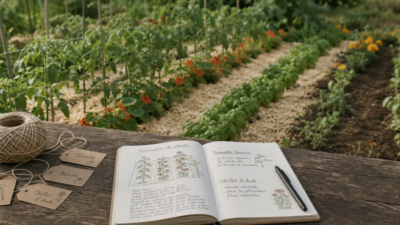 Association de plantes au potager : couplages tomate-basilic et œillet d’Inde