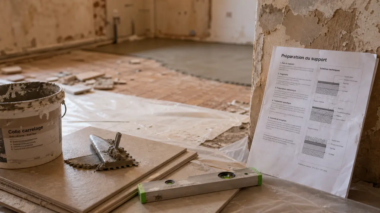 Carreleur nantes : devis et préparation du support avant pose de carrelage