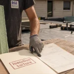 Prime rénovation toiture : artisan RGE posant une isolation de toiture