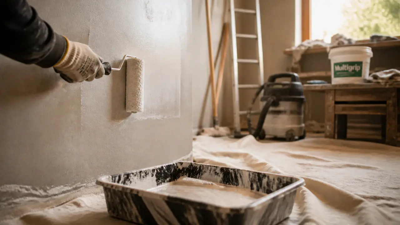 Quel primaire accroche Multigrip utiliser avant enduit sur béton : rouleau et application