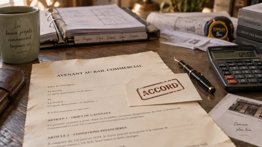 Avenant bail commercial sur bureau, risque de litige